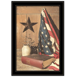 God And Country 6 Black Framed Print Wall Art