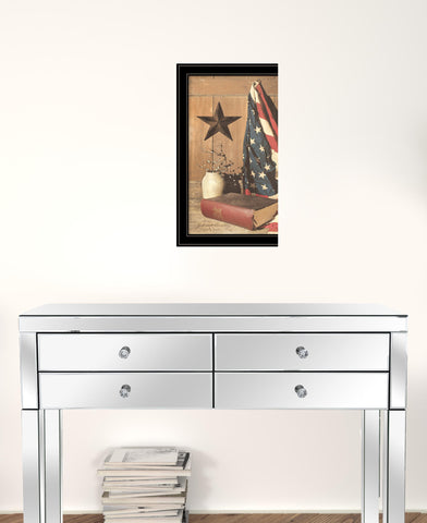 God And Country 6 Black Framed Print Wall Art