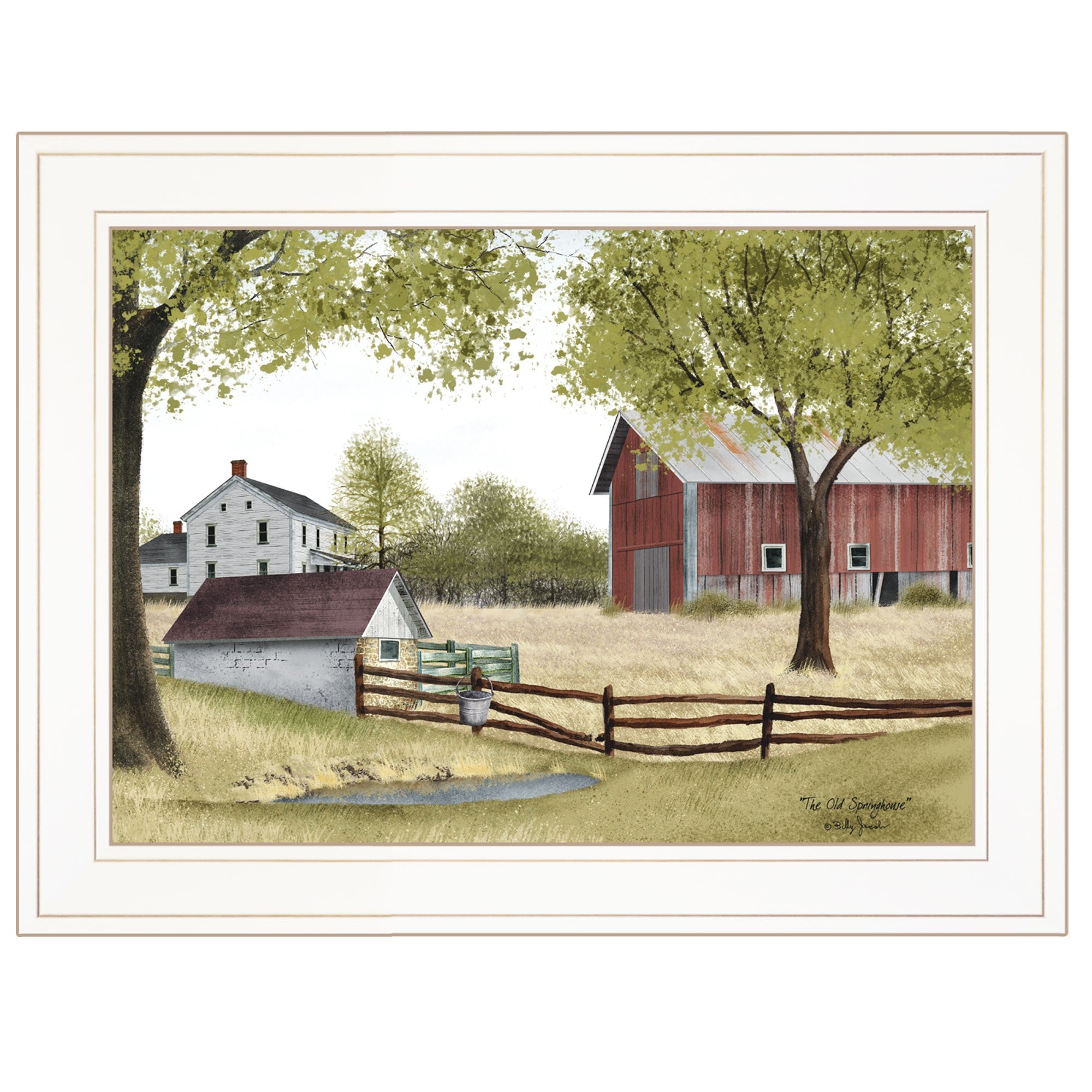 The Old Spring House 1 White Framed Print Wall Art