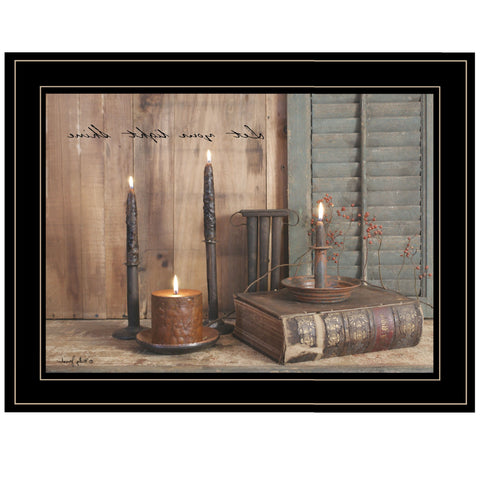 Let Your Light Shine 2 Black Framed Print Wall Art