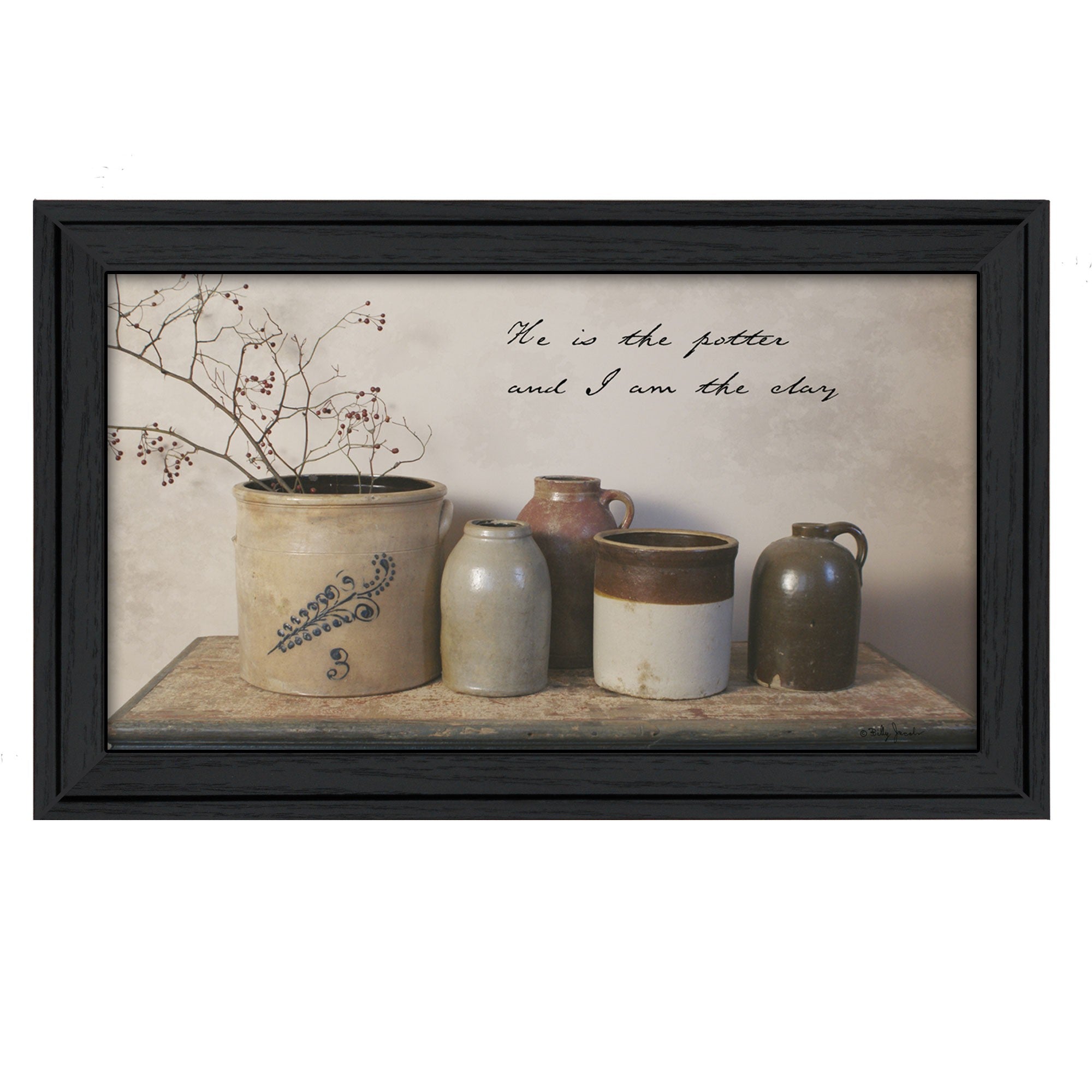 He Is The Potter 4 Black Framed Print Wall Art