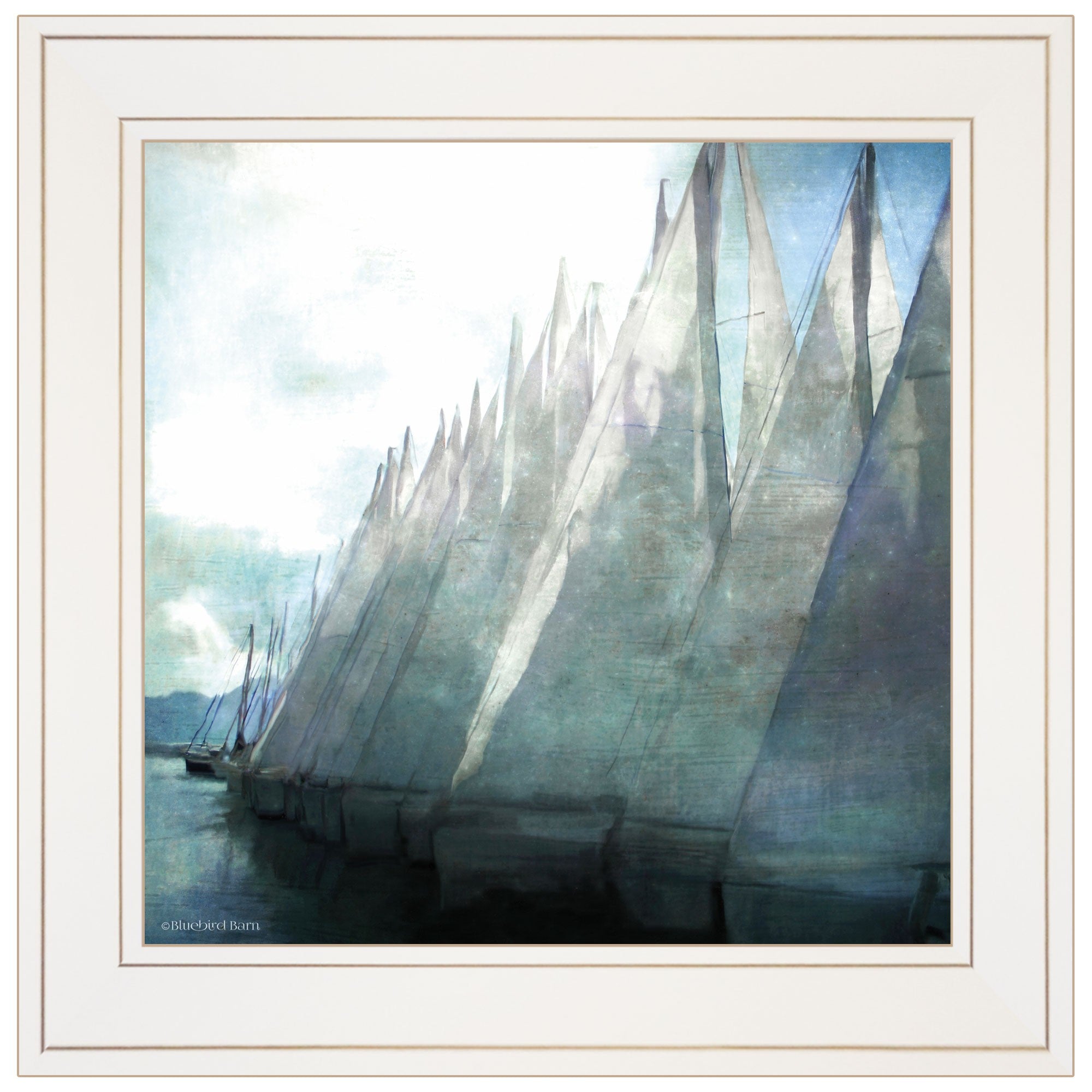 Sailboat Marina I 2 White Framed Print Wall Art