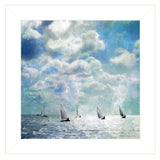 Sailing White Waters 1 White Framed Print Wall Art