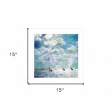 Sailing White Waters 1 White Framed Print Wall Art