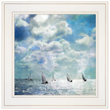 Sailing White Waters 2 White Framed Print Wall Art