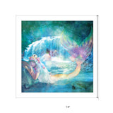 Woodland Cove Mermaid 2 White Framed Print Wall Art