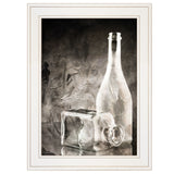 Moody Gray Glassware Still Life 1 White Framed Print Wall Art