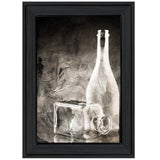 Moody Gray Glassware Still Life 2 Black Framed Print Wall Art