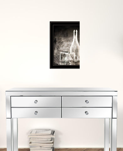 Moody Gray Glassware Still Life 3 Black Framed Print Wall Art