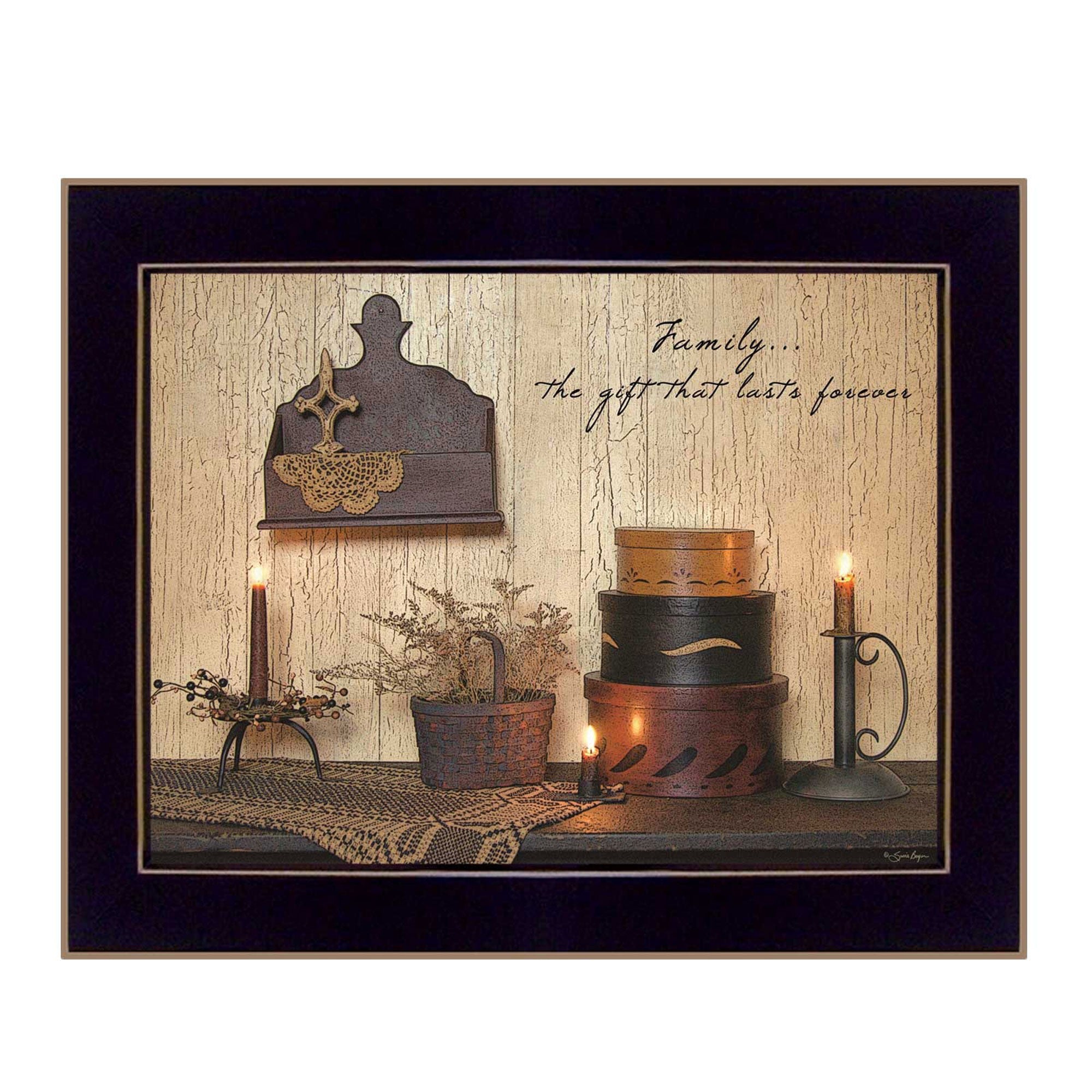 Forever Family 3 Black Framed Print Wall Art