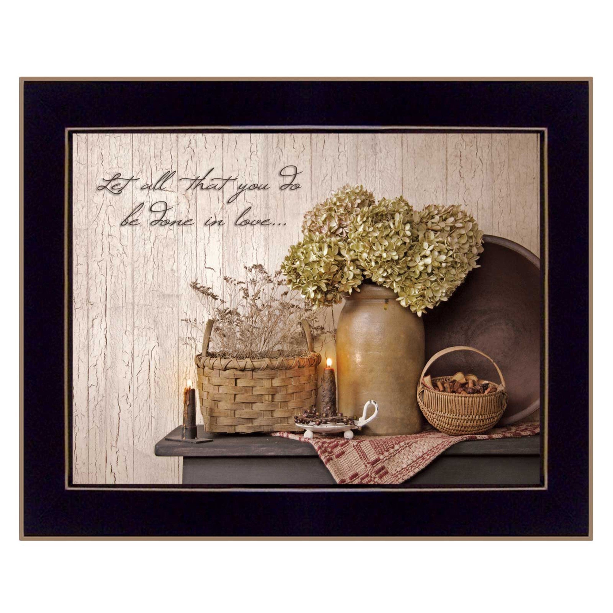 Done In Love 2 Black Framed Print Wall Art