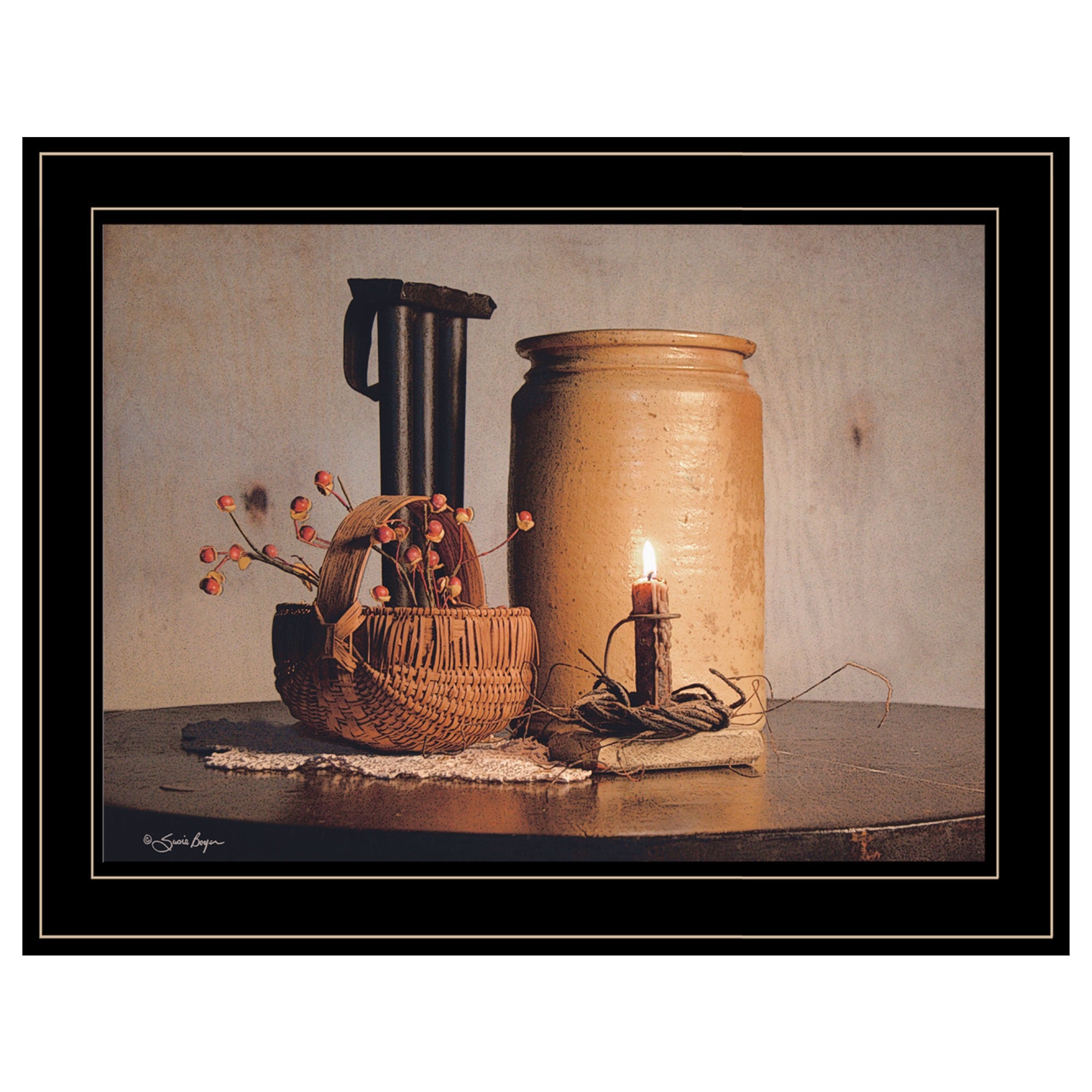 Bittersweet Basket 2 Black Framed Print Wall Art