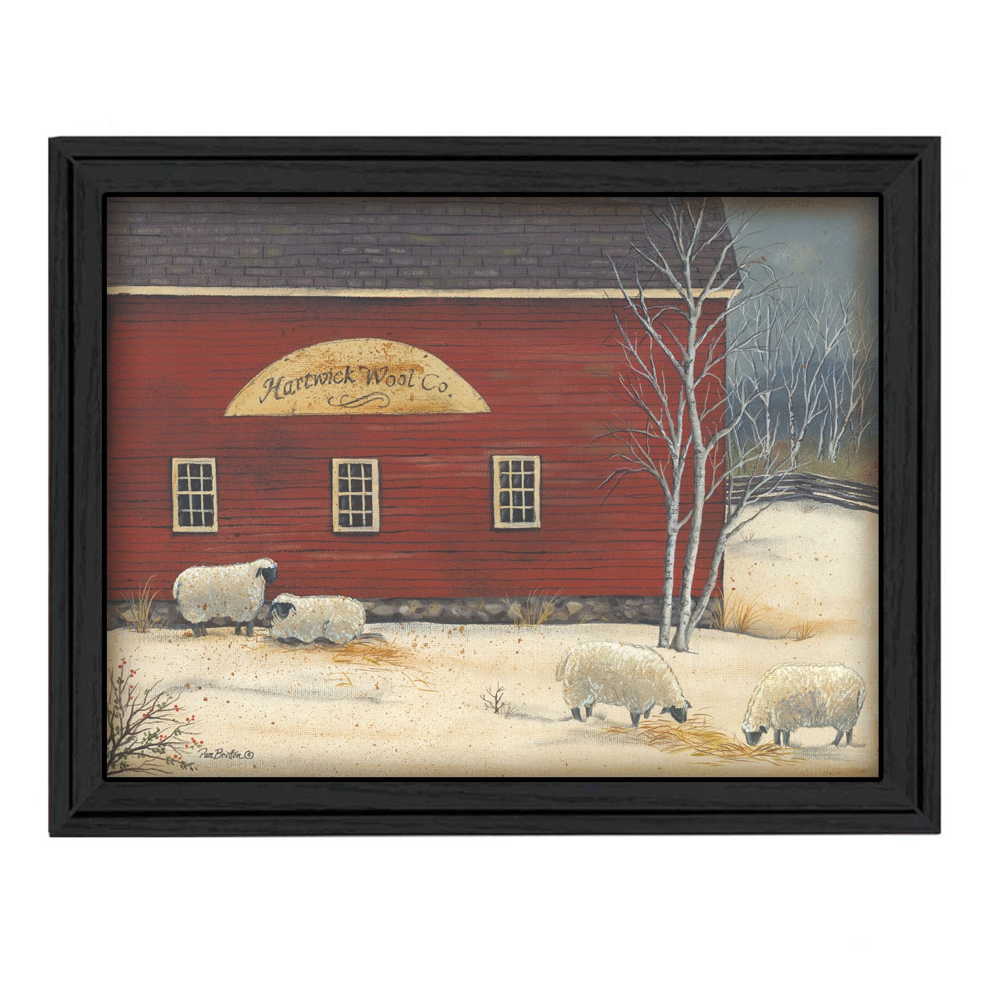 Hartwick Wool Co Black Framed Print Wall Art