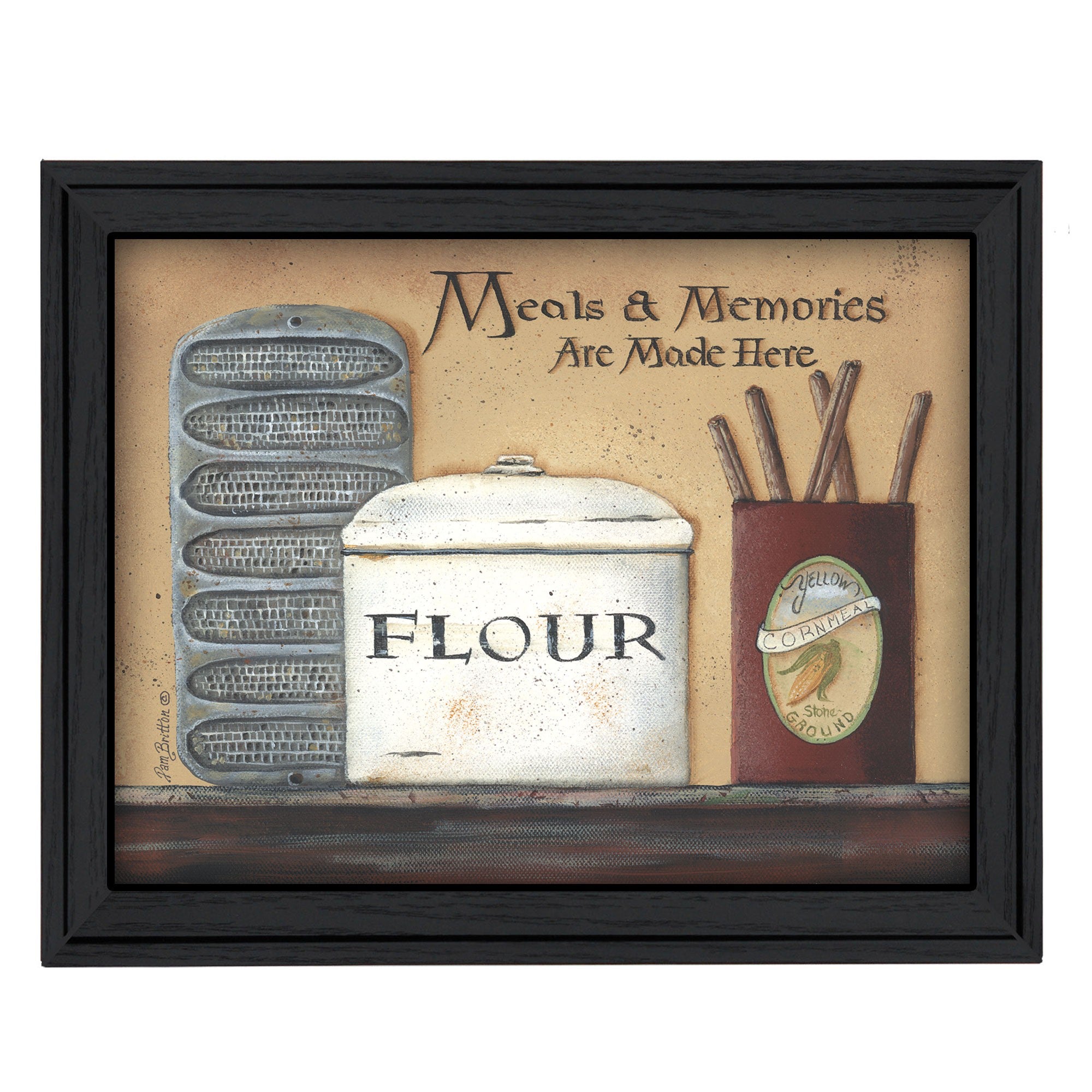 Meals And Memories Black Framed Print Wall Art