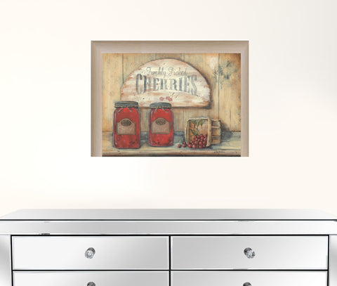 Rustic Cherry Jam Brown Framed Print Wall Art