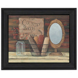 Country Bath 3 Black Framed Print Wall Art