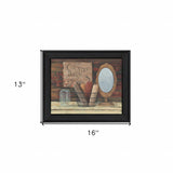 Country Bath 3 Black Framed Print Wall Art