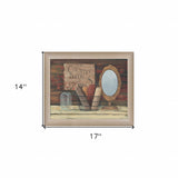 Country Bath 4 Brown Framed Print Wall Art