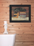 Hot Bath 4 Black Framed Print Wall Art