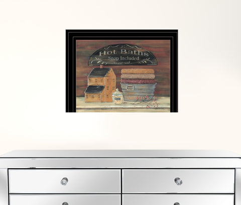 Hot Bath 6 Black Framed Print Wall Art