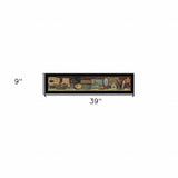 Country Bath Shelf 3 Black Framed Print Wall Art