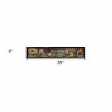 Country Bath Shelf 4 Black Framed Print Wall Art