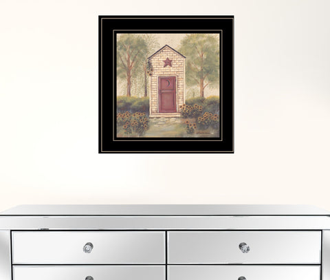 Folk Art Outhouse III 2 Black Framed Print Wall Art