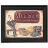 Muddy Shoes Black Framed Print Mud Room Wall Art