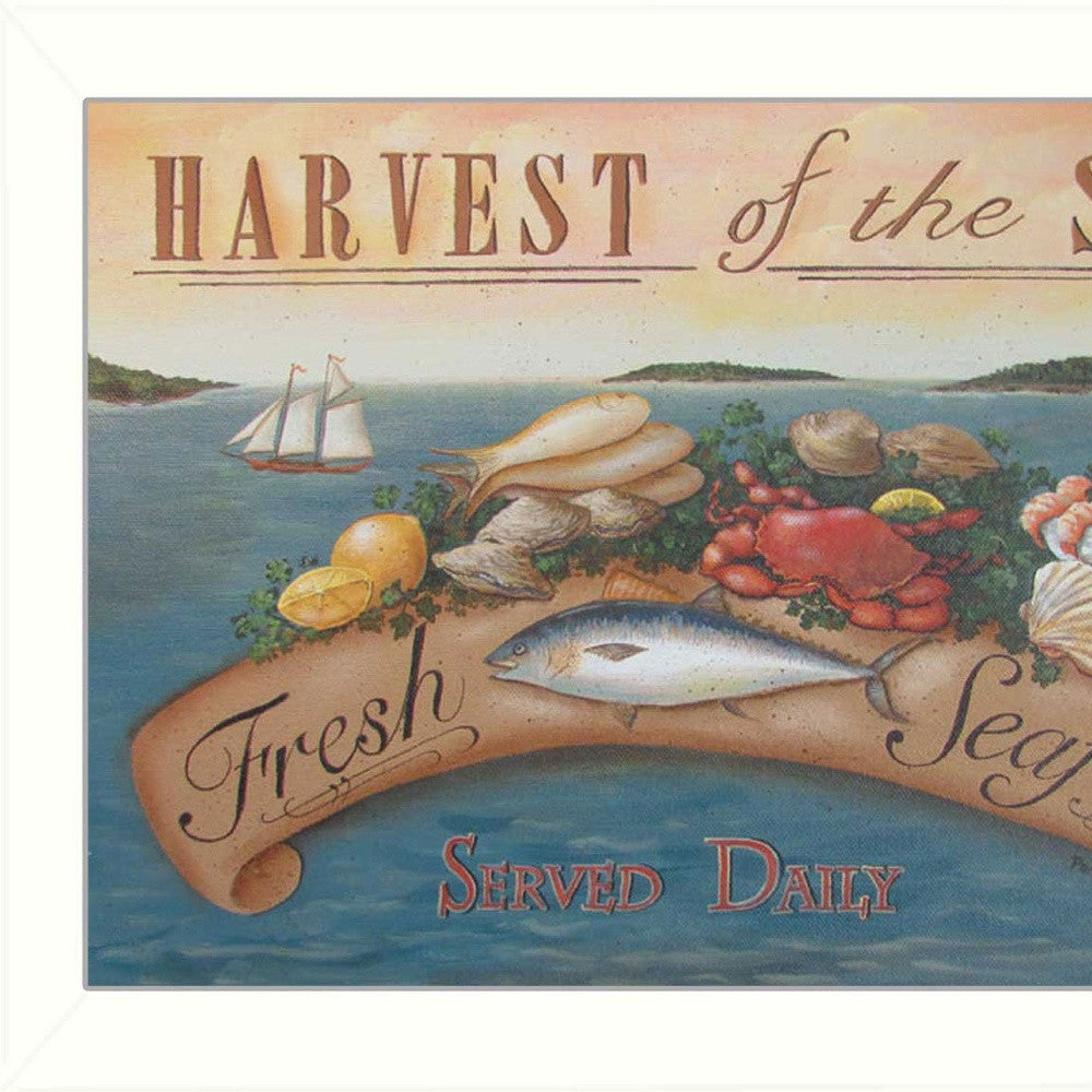 Harvest of the Sea White Framed Print Wall Art