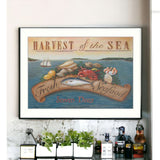 Harvest of the Sea White Framed Print Wall Art