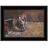 A Mothers Love Horses 2 Black Framed Print Wall Art