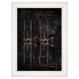 Airplane Patent I 1 White Framed Print Wall Art