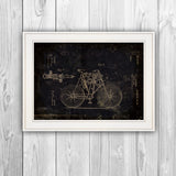 Motor Bike Patent I 3 White Framed Print Wall Art