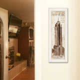 New York Panel 1 White Framed Print Wall Art