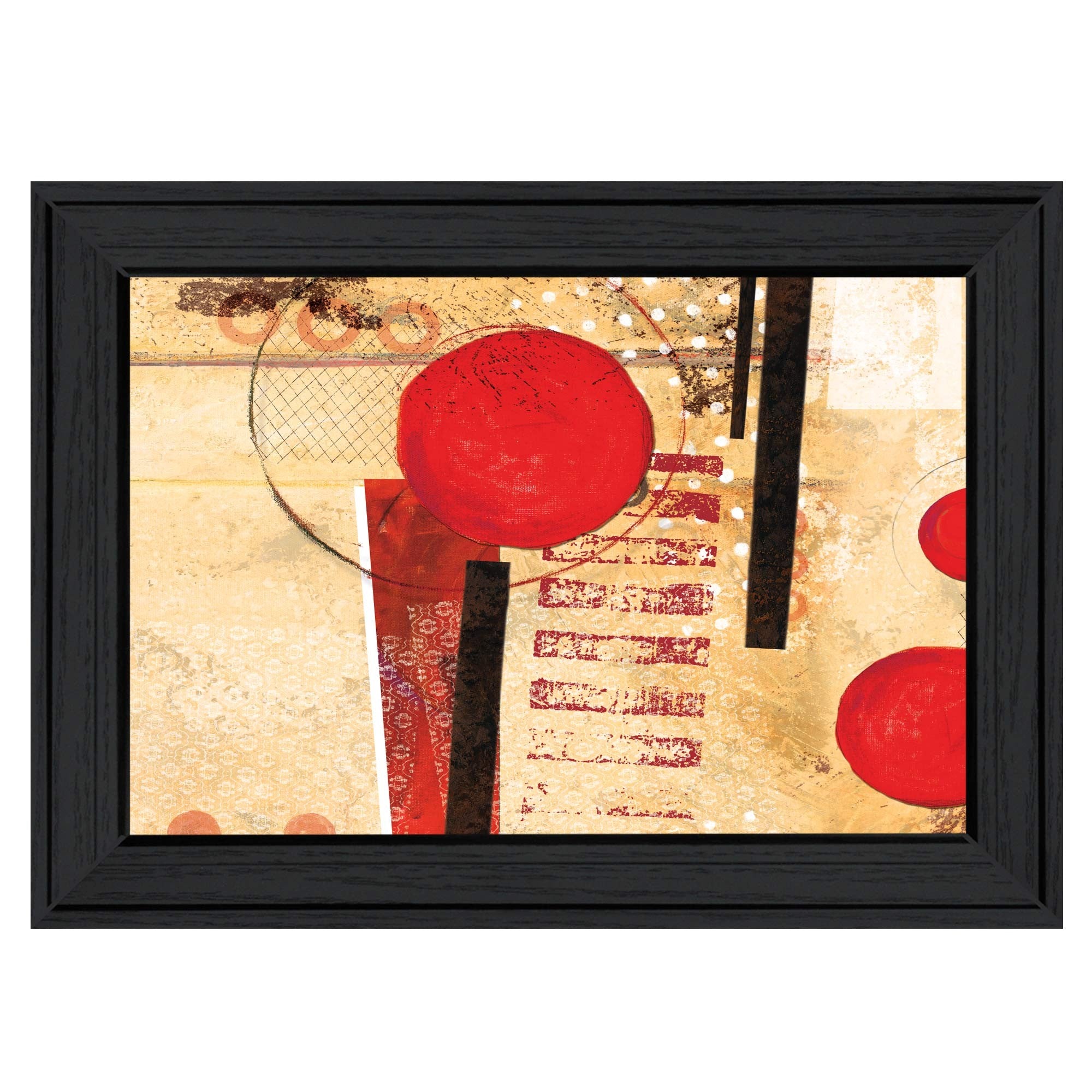 Circular Abstract 2 Black Framed Print Wall Art