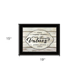 Our Family Values 3 Black Framed Print Wall Art