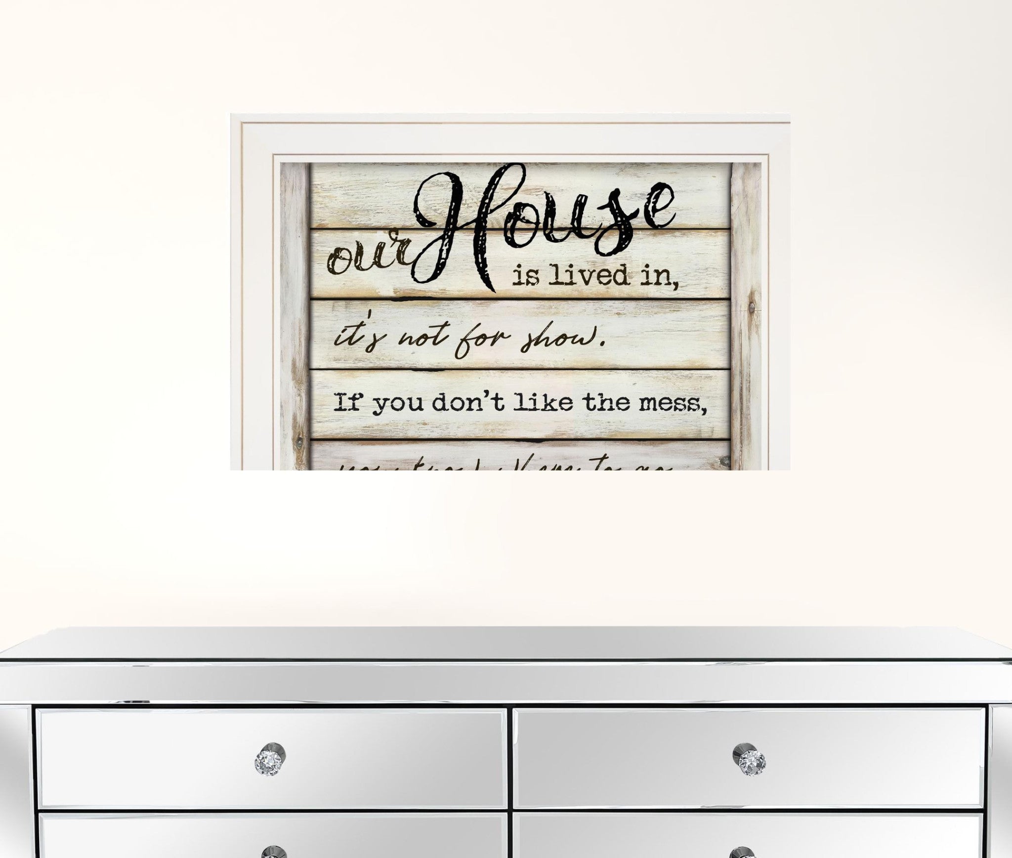 Our House Is Lived In 2 White Framed Print Wall Art