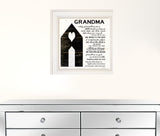 My Grandma White Framed Print Wall Art