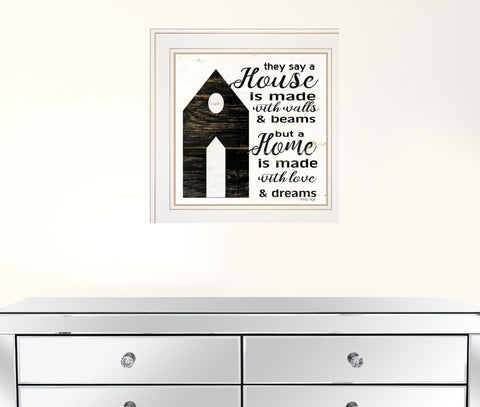 A Housee White Framed Print Wall Art