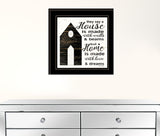 A House Black Framed Print Wall Art