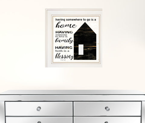 A Blessing 1 White Framed Print Wall Art