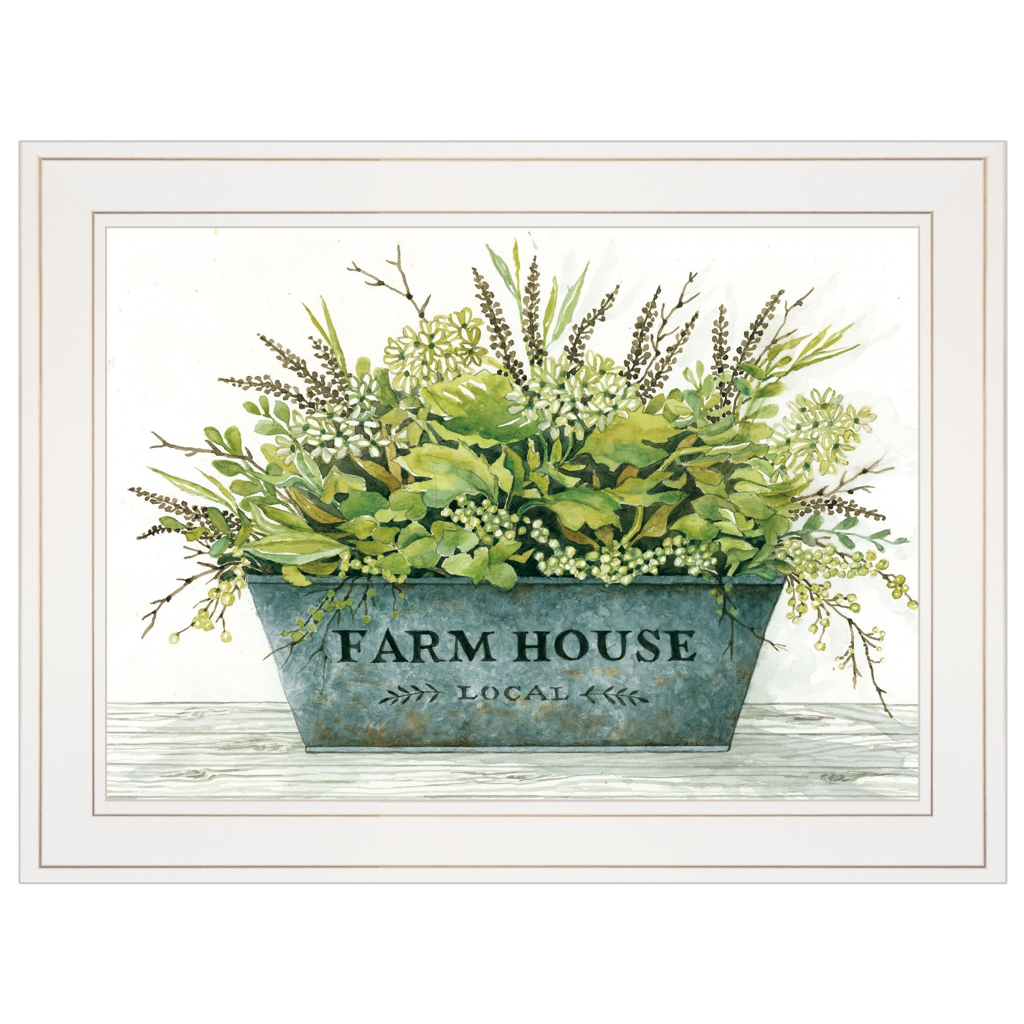 Farmhouse White Framed Print Wall Art