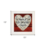 Measure Of Love 1 White Framed Print Wall Art