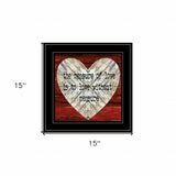 Measure Of Love 2 Black Framed Print Wall Art