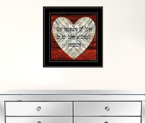 Measure Of Love 2 Black Framed Print Wall Art