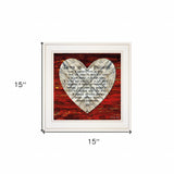 Love Is Patient 1 White Framed Print Wall Art