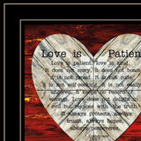 Love Is Patient 2 Black Framed Print Wall Art