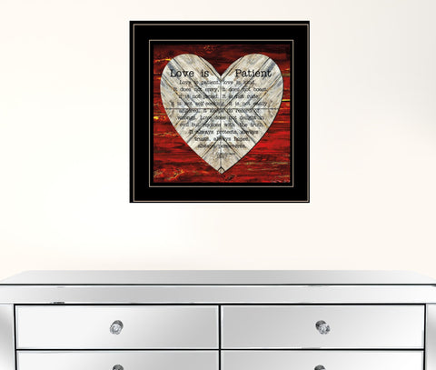 Love Is Patient 2 Black Framed Print Wall Art