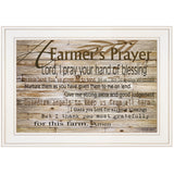 A Farmers Prayer 1 White Framed Print Wall Art