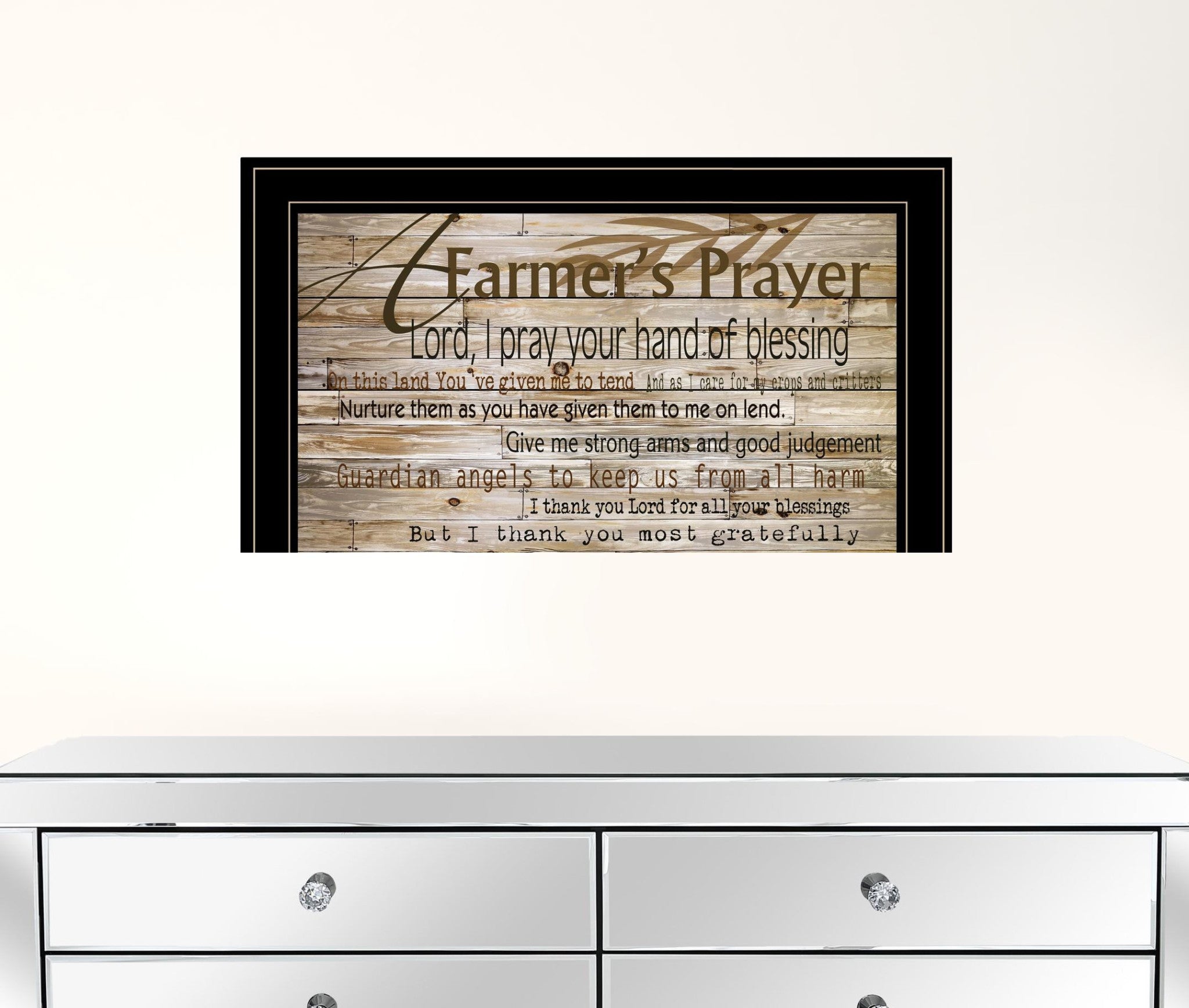 A Farmers Prayer 2 Black Framed Print Wall Art